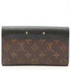 Portafogli Louis Vuitton  Metis in tela monogram marrone e pelle nera - Detail D7 thumbnail