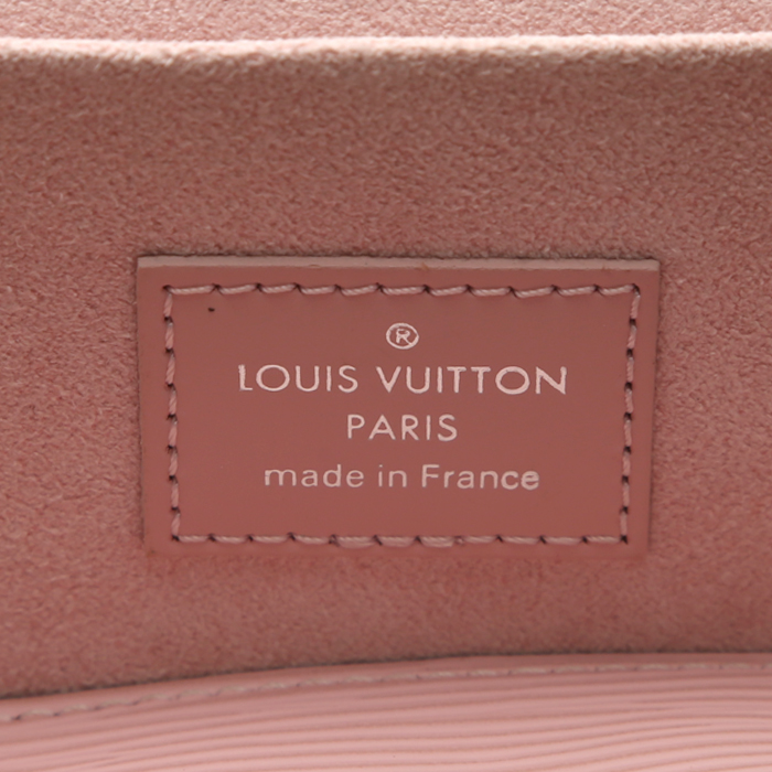 Sac bandoulière Louis Vuitton  Félicie en cuir épi rose - Detail D3