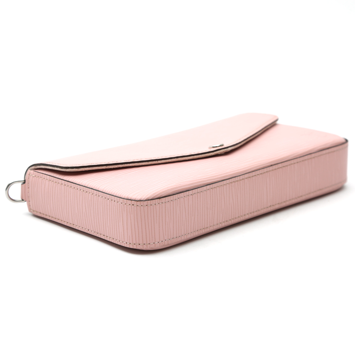 Borsa a tracolla Louis Vuitton  Félicie in pelle Epi rosa - Detail D4