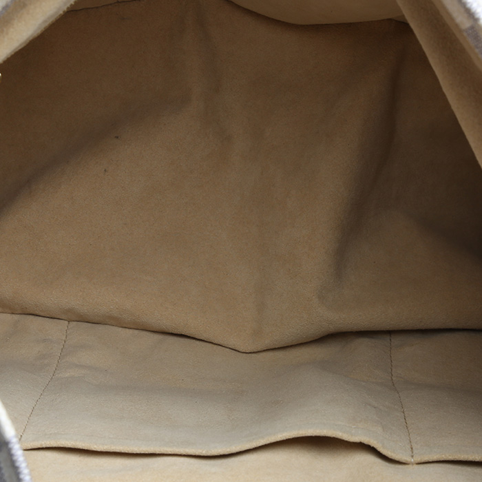 Bolso de mano Louis Vuitton  Artsy modelo mediano  en lona a cuadros azul celeste y cuero natural - Detail D2