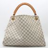 Borsa Louis Vuitton  Artsy modello medio  in tela a scacchi azzurro e pelle naturale - Detail D7 thumbnail