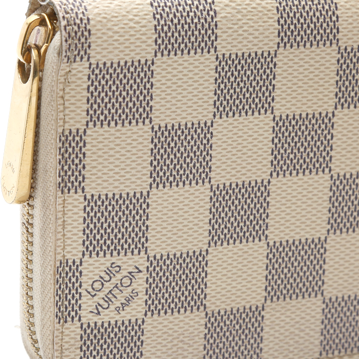 Louis Vuitton  Zippy wallet  in azur damier canvas - Detail D1