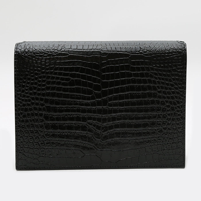 Borsa a tracolla Saint Laurent  Cassandre modello medio  in pelle nera - Detail D7