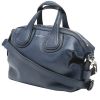 Givenchy  Nightingale mini  shoulder bag  in dark blue grained leather - 00pp thumbnail