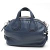 Givenchy  Nightingale mini  shoulder bag  in dark blue grained leather - Detail D7 thumbnail