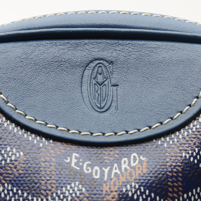 Sac à main Goyard  Saint Jeanne en toile Goyardine bleue et cuir bleu - Detail D3