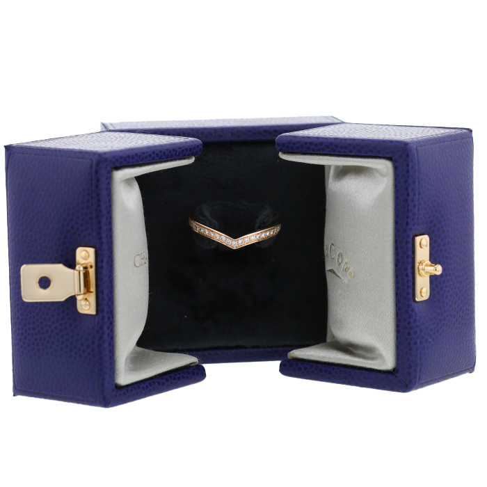 Chaumet Joséphine Aigrette ring in pink gold and diamonds - Detail D2