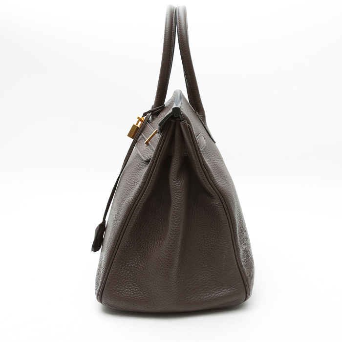 Sac à main Hermès Birkin 35 cm en cuir togo marron - Detail D6