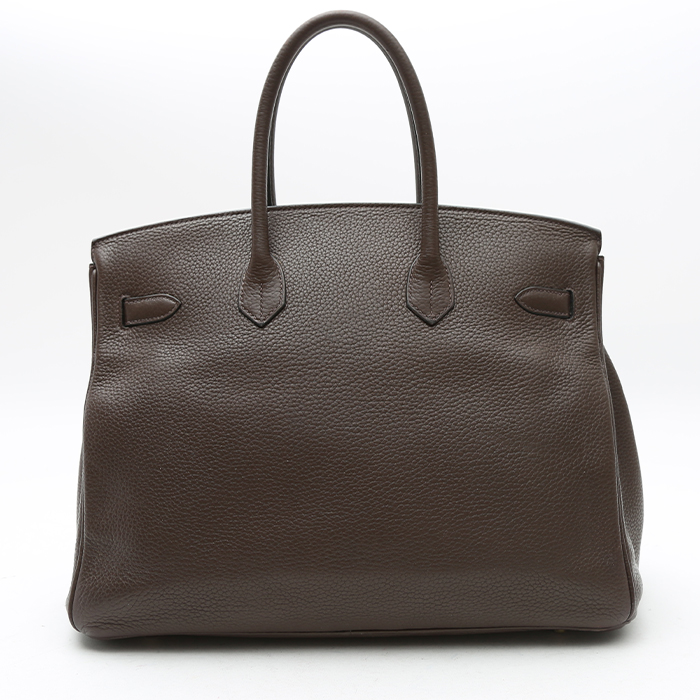 Borsa Hermès Birkin 35 cm in pelle togo marrone - Detail D8