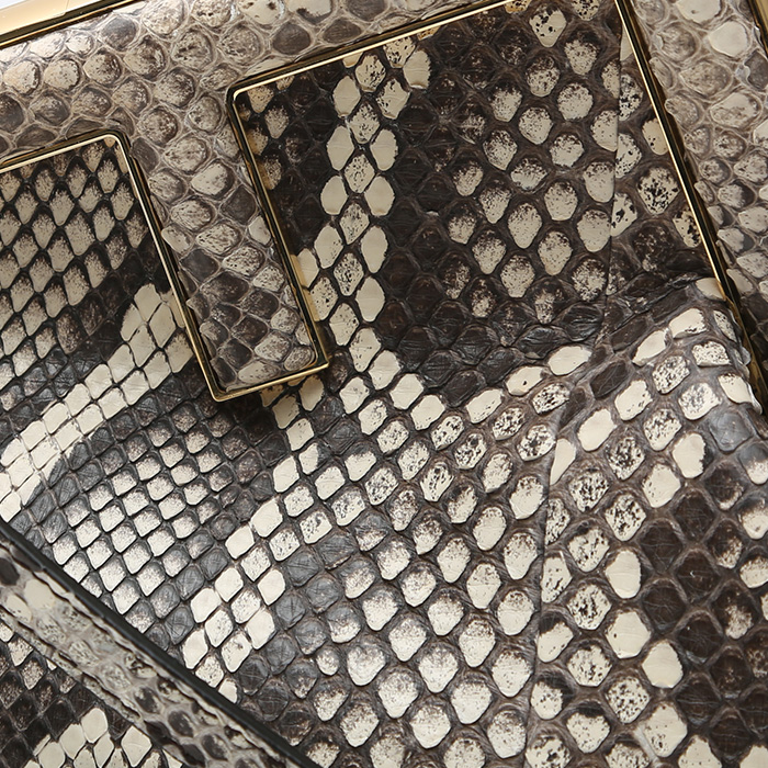 Pochette Fendi  First Petit in pitone grigio - Detail D1