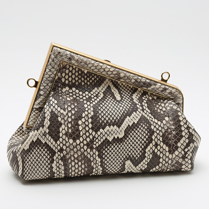 Pochette Fendi  First Petit in pitone grigio - Detail D7