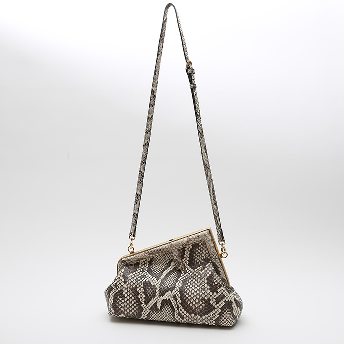 Pochette Fendi  First Petit in pitone grigio - Detail D8