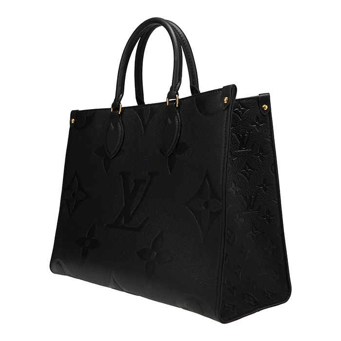 Sac cabas Louis Vuitton  Onthego moyen modèle  en cuir monogram noir - Detail D3