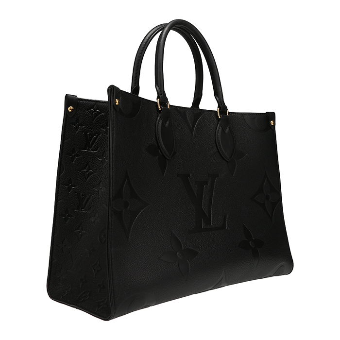 Sac cabas Louis Vuitton  Onthego moyen modèle  en cuir monogram noir - Detail D6