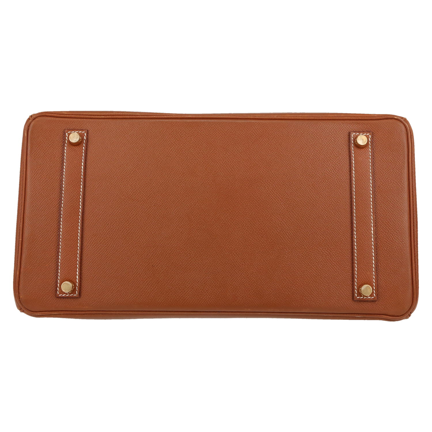 Hermès  Birkin 35 cm handbag  in gold Courchevel leather - Detail D1