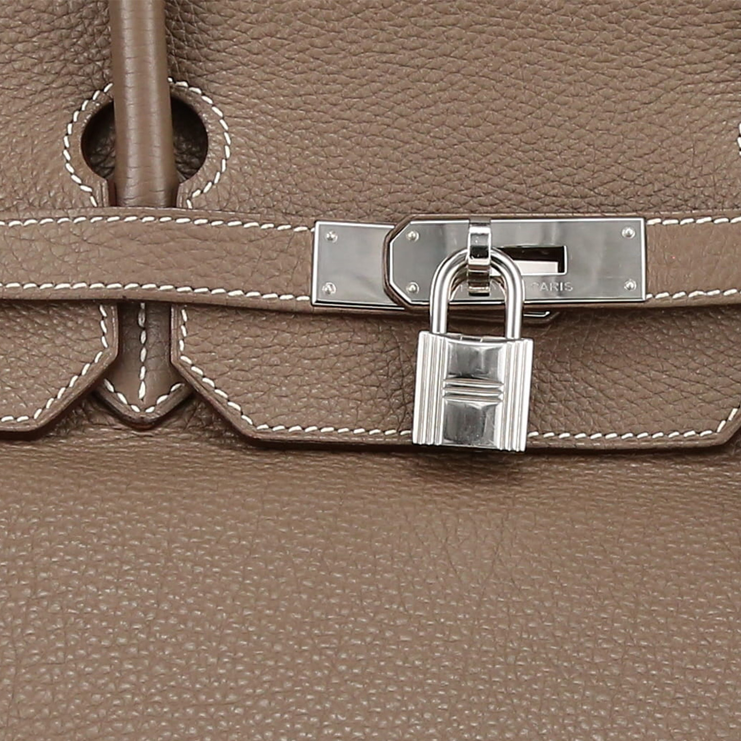 Hermès  Birkin 40 cm handbag  in etoupe togo leather - Detail D1