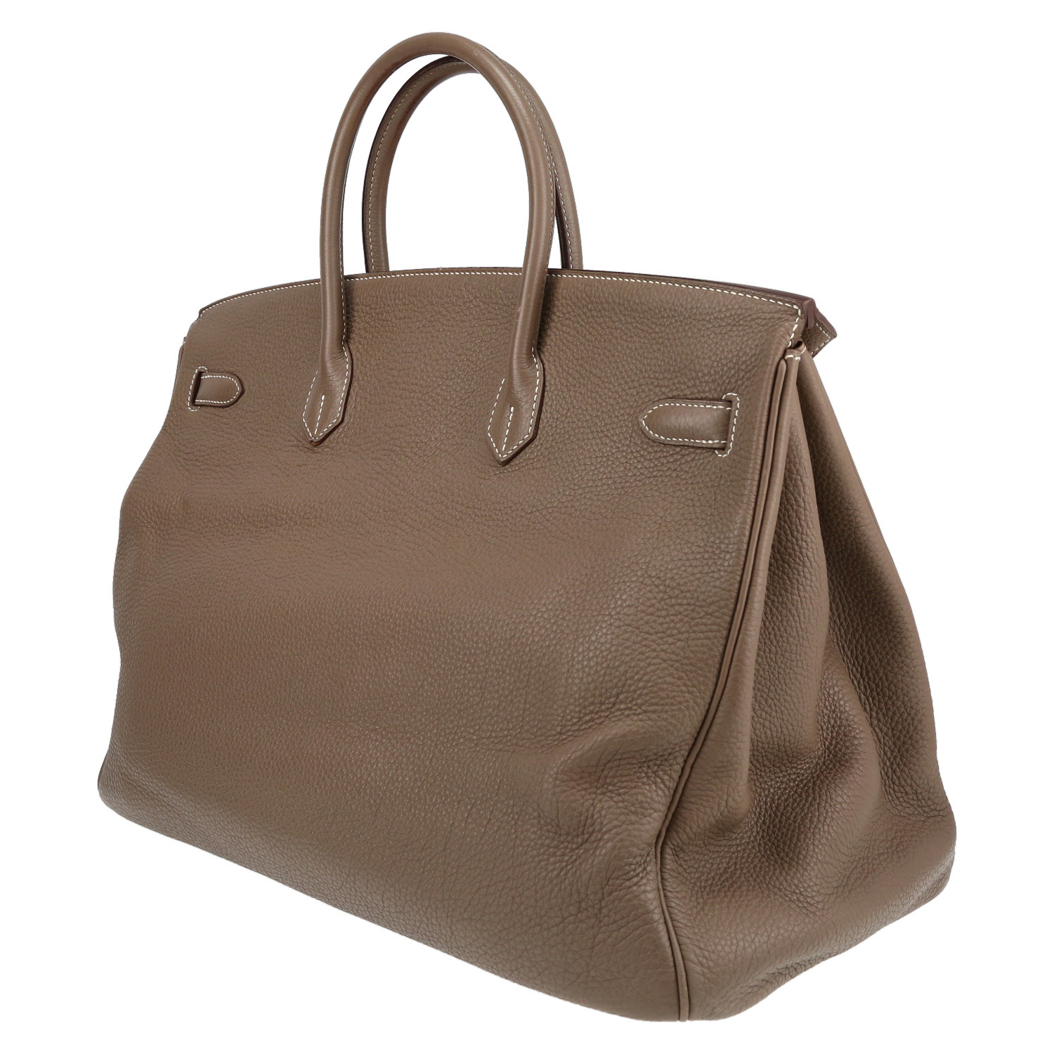 Hermès  Birkin 40 cm handbag  in etoupe togo leather - Detail D5