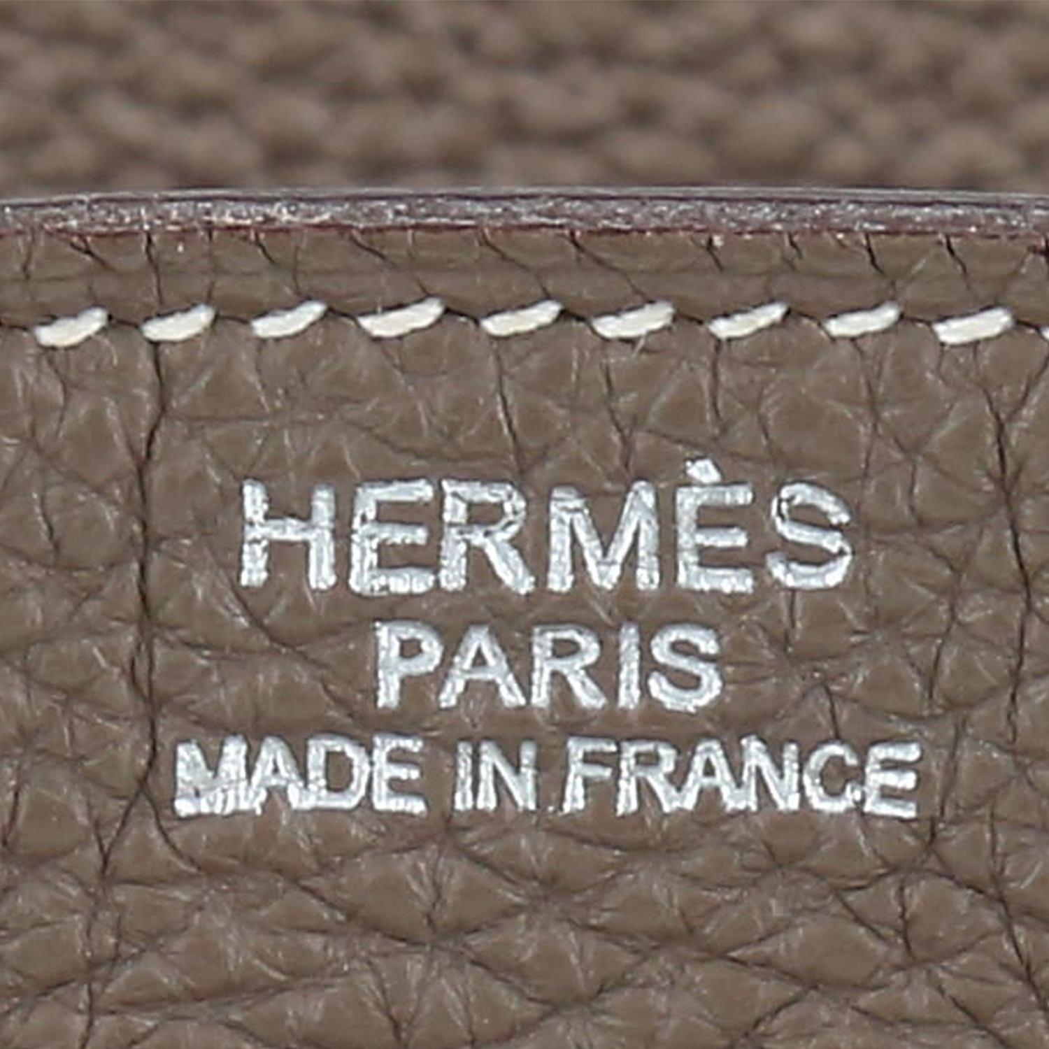 Borsa Hermès  Birkin 40 cm in pelle togo etoupe - Detail D9