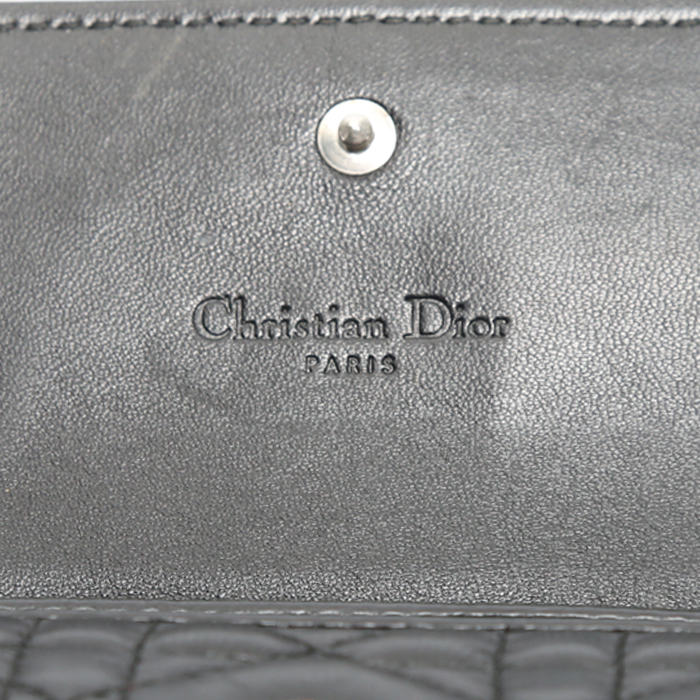 Dior Wallet on Chain in black leather cannage - Detail D3