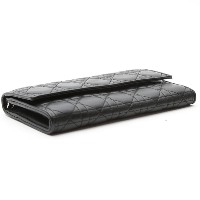 Dior  Wallet on Chain en cuir cannage noir - Detail D4