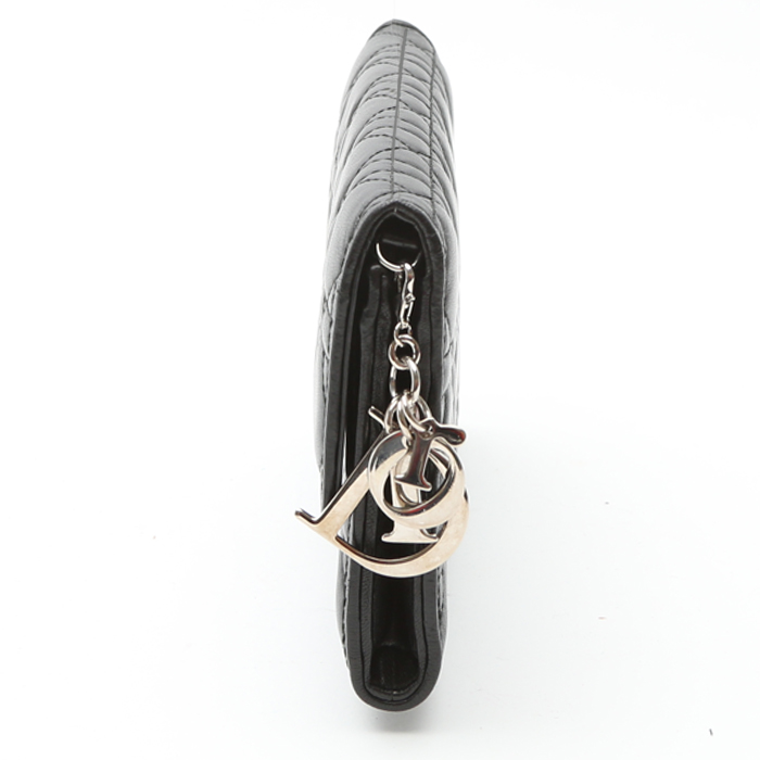Dior Wallet on Chain in black leather cannage - Detail D5