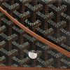 Bolso bandolera Goyard  Plumet en tela Goyardine negra y cuero color oro - Detail D1 thumbnail