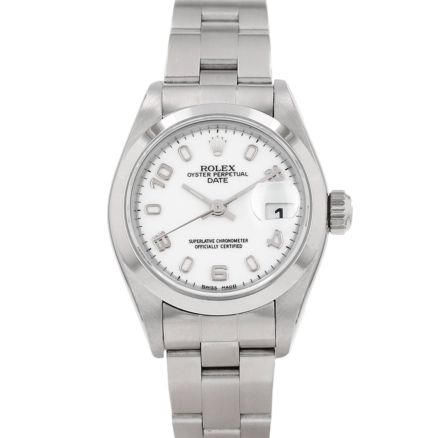 Montre Rolex Lady Oyster Perpetual en acier Ref: Rolex - 79160 Vers Montre Rolex Lady Oyster Perpetual en acier Ref: Rolex - 79160 Vers