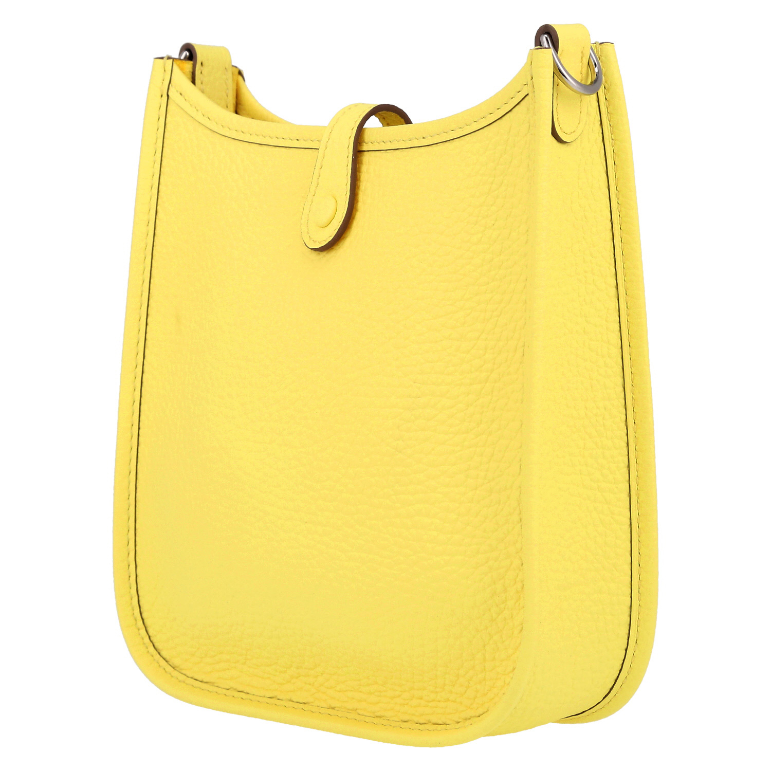 Hermès  Mini Evelyne shoulder bag  in Jaune Limoncello togo leather - Detail D5