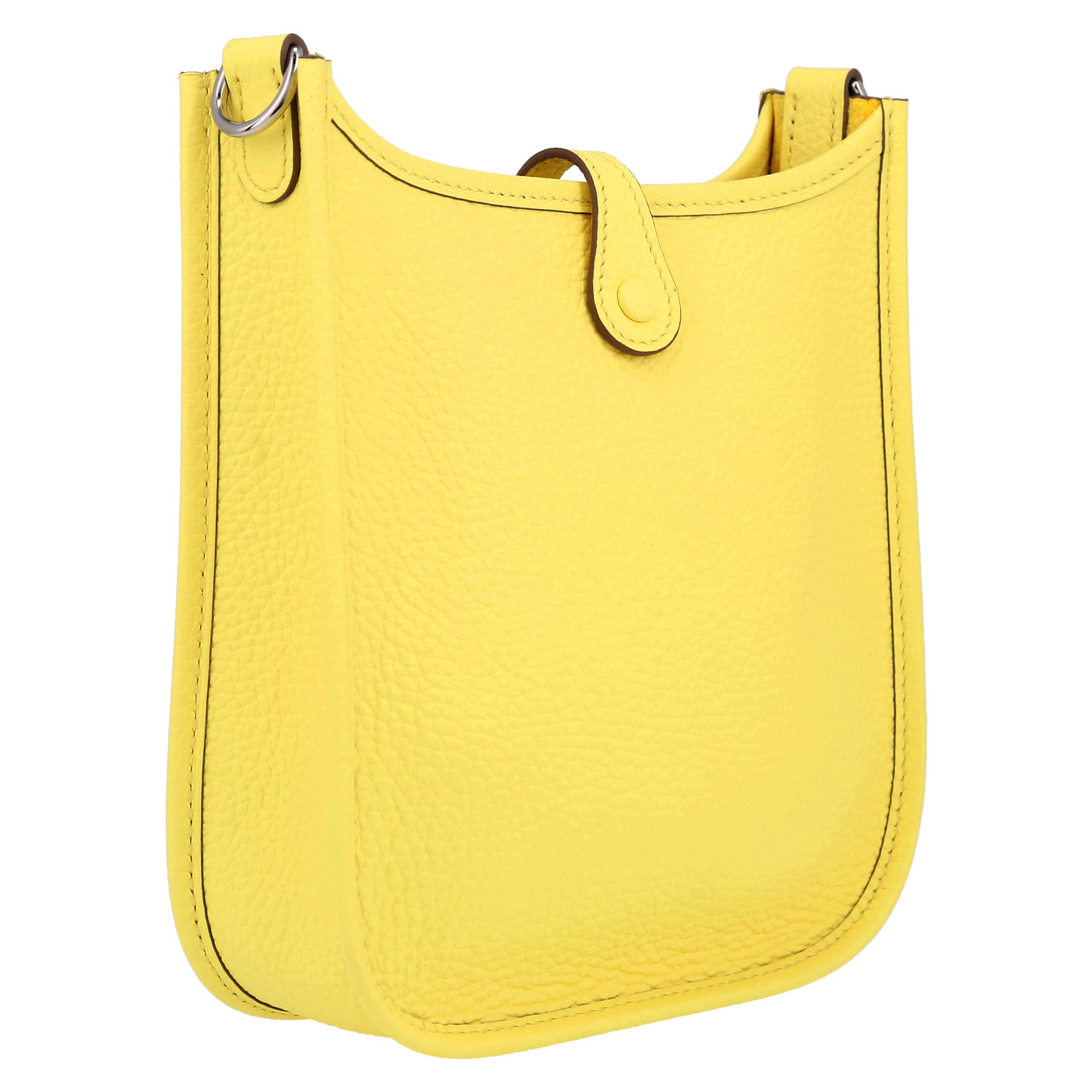 Sac bandoulière Hermès  Evelyne 16 cm en cuir togo Jaune Limoncello - Detail D6