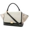 Celine  Trapeze medium model  handbag  in beige and black leather  and beige canvas - 00pp thumbnail