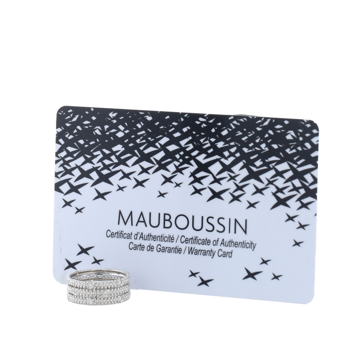 Mauboussin Le Premier Jour ring in white gold and diamonds - Detail D2