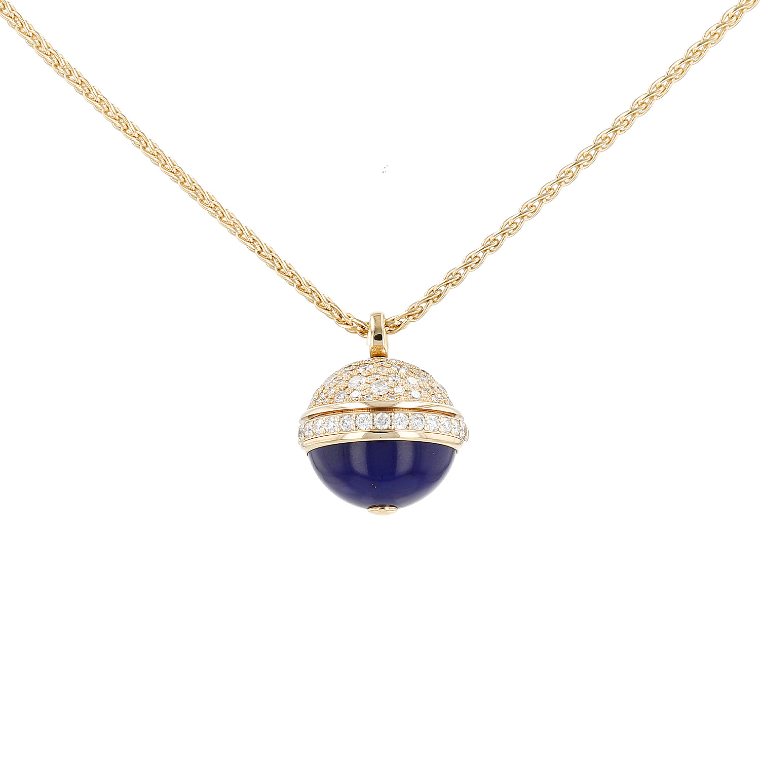 Piaget Possession long necklace in pink gold, diamonds and lapis-lazuli
