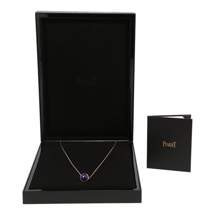 Piaget Possession long necklace in pink gold, diamonds and lapis-lazuli - Detail D2