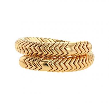 Half-articulated Bulgari Spiga bracelet in yellow gold