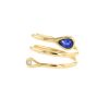Vintage  ring in yellow gold, sapphire and diamond - 00pp thumbnail