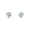 Vintage earrings in platinium, diamonds and emerald - 00pp thumbnail