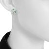 Vintage earrings in platinium, diamonds and emerald - Detail D1 thumbnail