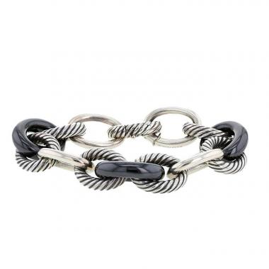 Bracciale David Yurman  in argento e hematite