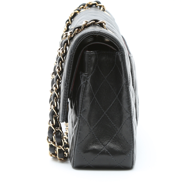 Sac à main Chanel  Timeless Classic en cuir matelassé noir - Detail D6