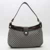 Bolso de mano Celine  Vintage en lona monogram negra y gris y cuero negro - Detail D7 thumbnail