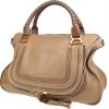 Chloé  Marcie handbag  in brown grained leather - 00pp thumbnail