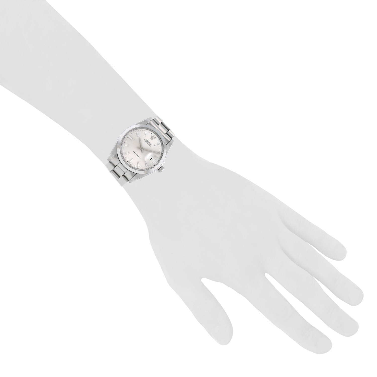 Montre Rolex Oyster Date Precision en acier Ref: Rolex - 6694  Vers 1976 - Detail D1