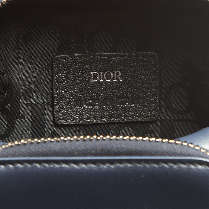 Borsa a tracolla Dior   in pelle liscia blu - Detail D3