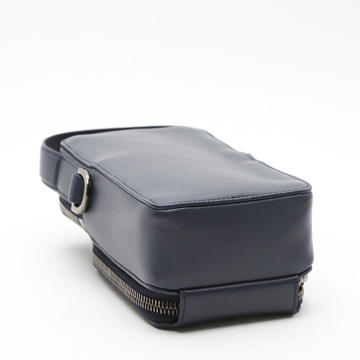 Borsa a tracolla Dior   in pelle liscia blu - Detail D4