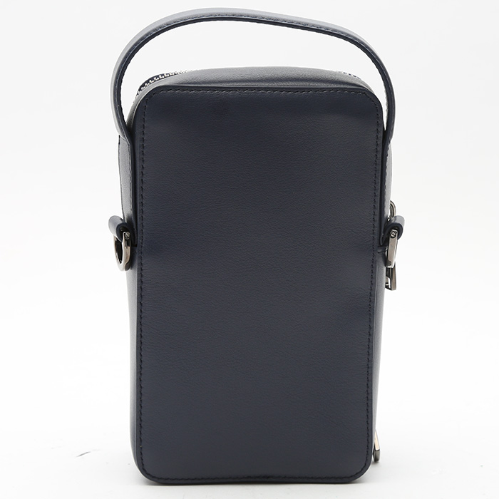 Borsa a tracolla Dior   in pelle liscia blu - Detail D7