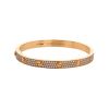 Bracelet Cartier Love pavé en or rose et diamants, taille 19 - 00pp thumbnail