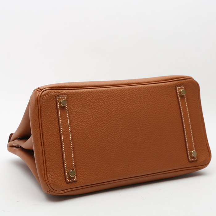 Borsa Hermès  Birkin 30 cm in pelle togo gold - Detail D5