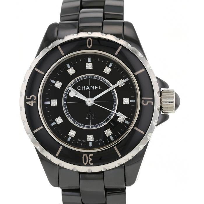  Chanel J12 Moon Phase Mother of Pearl Dial White Ceramic Mens  Watch H3404 : Clothing, Shoes & Jewelry