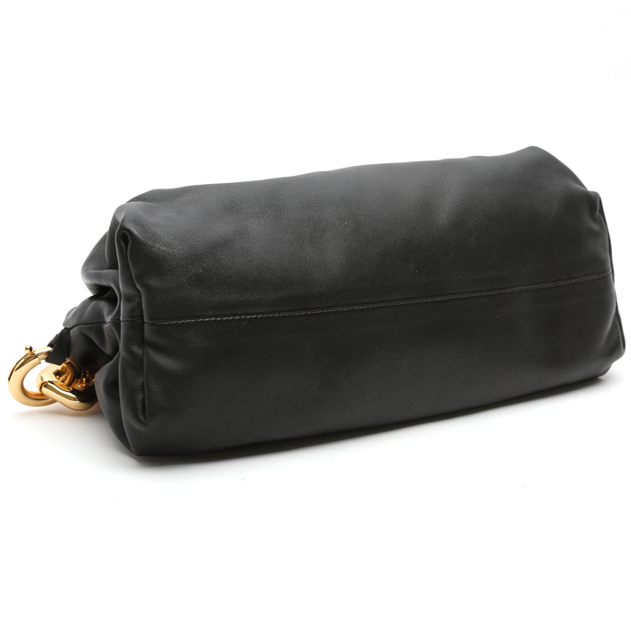 Bottega Veneta Pouch handbag in black leather - Detail D4