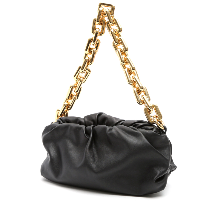Bottega Veneta Pouch handbag in black leather - Detail D8